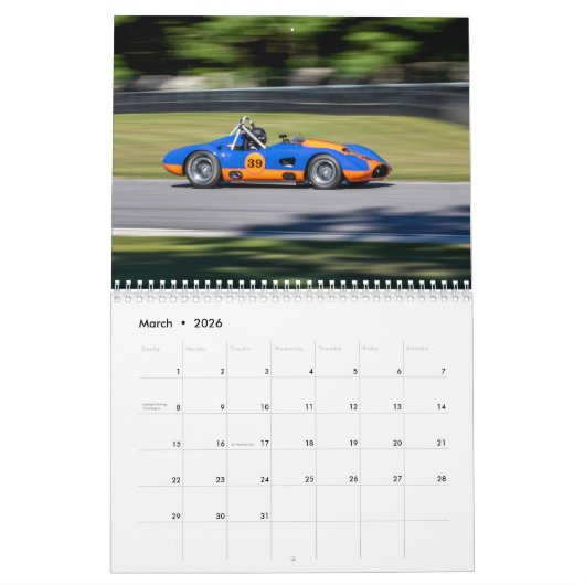 Een  jaar kalender (Mar 2026)