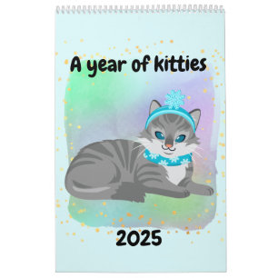 Een jaar kinderagenda voor Katten Kalender