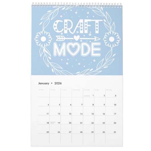 Een jaar knutselen kalender (Jan 2026)