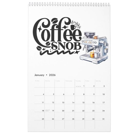 Een jaar koffie inspiraties kalender (Jan 2026)