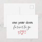 een jaar later... voor altijd... ... ... ... ... . uitnodiging briefkaart (Voorkant / Achterkant)