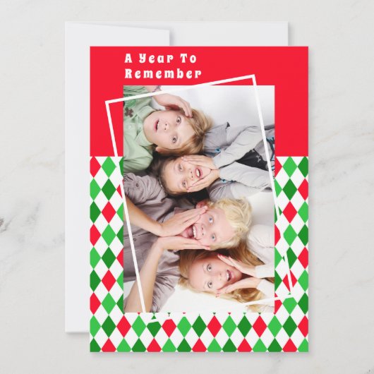 Een jaar om Argyle Christmas Holiday Foto te ontho (Voorkant)