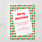 Een jaar om Argyle Christmas Holiday Foto te ontho (Achterkant)