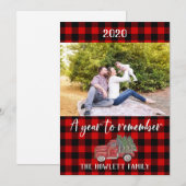 Een jaar om de 2020 Buffalo-spelfoto te onthouden Feestdagenkaart (Voorkant / Achterkant)