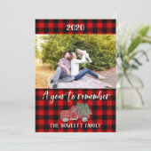 Een jaar om de 2020 Buffalo-spelfoto te onthouden Feestdagenkaart (Staand voorkant)