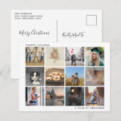 Een jaar om de familie te herinneren aan het kerst feestdagenkaart (Voorkant / Achterkant)