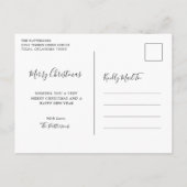 Een jaar om de familie te herinneren aan het kerst feestdagenkaart (Achterkant)