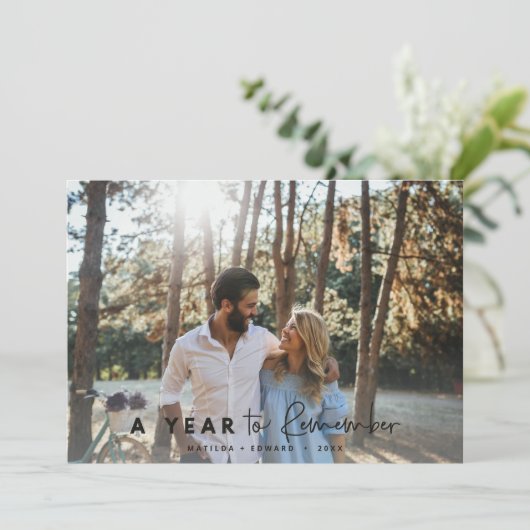 Een jaar om de moderne, minimale foto te onthouden (Staand voorkant)