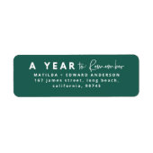 Een jaar om de moderne, minimale foto te onthouden etiket (Voorkant)