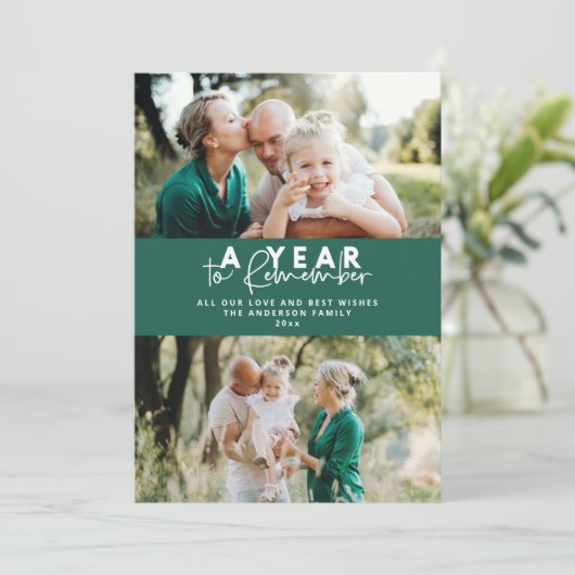 Een jaar om de moderne minimale multi-foto te onth (Staand voorkant)