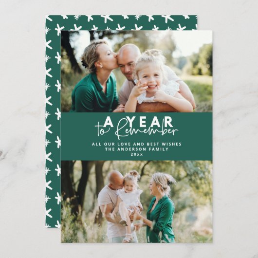 Een jaar om de moderne minimale multi-foto te onth (Voorkant / Achterkant)