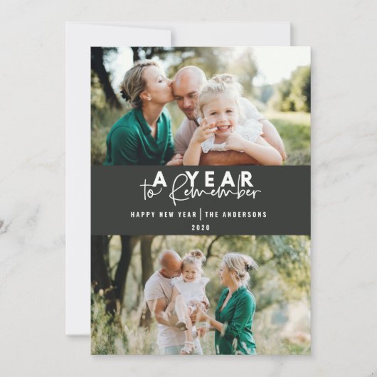 Een jaar om de moderne minimale multi-foto te onth (Voorkant)