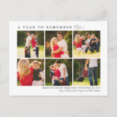 Een jaar om Elegant Foto Collage te onthouden Feestdagenkaart (Voorkant)