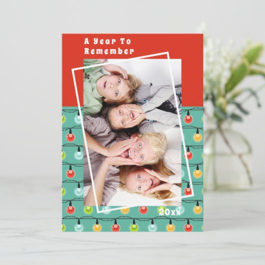 Een jaar om Moderne kerstFeestdagen te onthouden F (Staand voorkant)