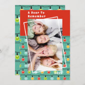 Een jaar om Moderne kerstFeestdagen te onthouden F (Voorkant / Achterkant)