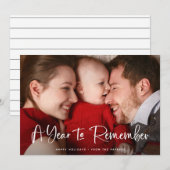 Een jaar om nooit te vergeten | Handgeschreven tek Feestdagenkaart (Voorkant / Achterkant)