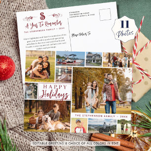 Een jaar om PRETTIGE FEESTDAGEN 11 fotocollage te