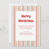 Een jaar om Stripe Christmas Holiday Foto te ontho (Achterkant)