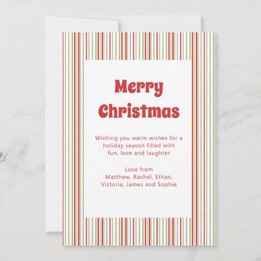 Een jaar om Stripe Christmas Holiday Foto te ontho (Achterkant)