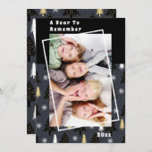 Een jaar om te herinneren Kerstbomen Feestdagen Fo (Voorkant / Achterkant)