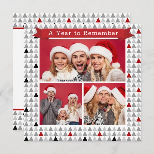 Een jaar om te herinneren Merry Christmas Modern 3 (Voorkant / Achterkant)