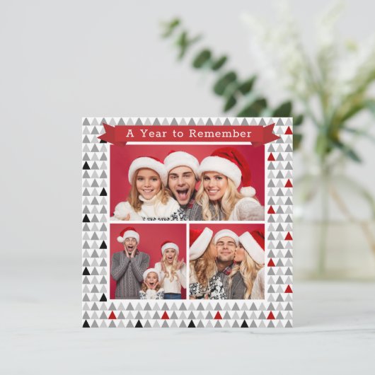 Een jaar om te herinneren Merry Christmas Modern 3 (Staand voorkant)