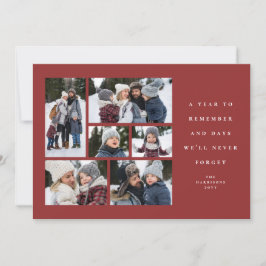 Een jaar om te herinneren sentimentele fotocollage feestdagenkaart