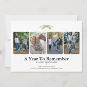 Een jaar om te onthouden 4 foto's Kerstmis Feestdagenkaart (Voorkant)