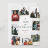 Een jaar om te onthouden 8 foto-collage Kerstmis Feestdagenkaart (Voorkant)