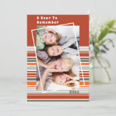 Een jaar om te onthouden Chevron kerstvakantie fot (Staand voorkant)