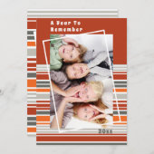 Een jaar om te onthouden Chevron kerstvakantie fot (Voorkant / Achterkant)