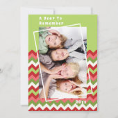 Een jaar om te onthouden Chevron kerstvakantie fot (Voorkant)