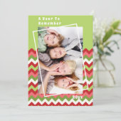 Een jaar om te onthouden Chevron kerstvakantie fot (Staand voorkant)