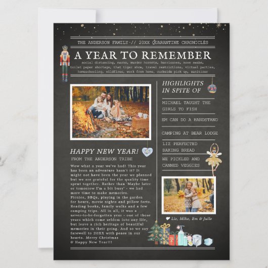 Een jaar om te onthouden | Familie kerstfolder (Voorkant)