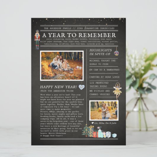 Een jaar om te onthouden | Familiekerstbrochure (Staand voorkant)