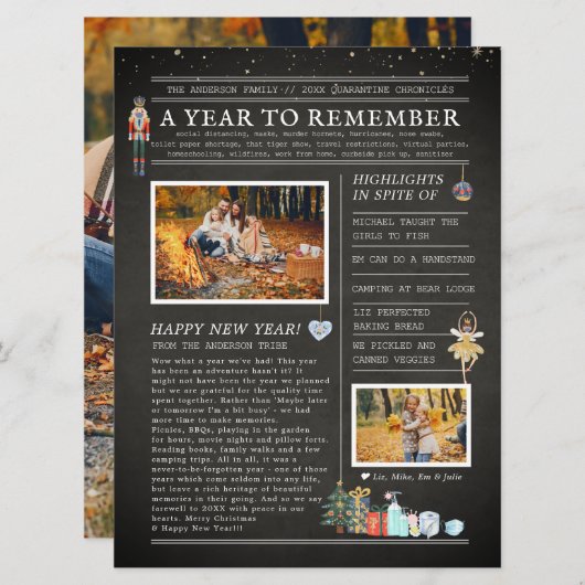 Een jaar om te onthouden | Familiekerstbrochure (Voorkant / Achterkant)