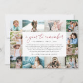 Een jaar om te onthouden | Jaar in Review Foto-col Feestdagenkaart (Voorkant)