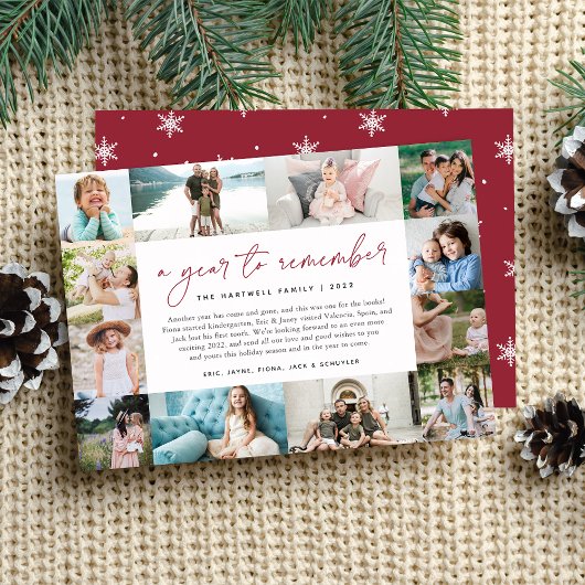 Een jaar om te onthouden | Jaar in Review Foto-col Feestdagenkaart