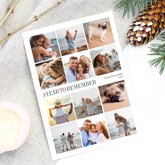 Een jaar om te onthouden | Jaar in Review Foto-col Feestdagenkaart