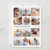Een jaar om te onthouden | Jaar in Review Foto-col Feestdagenkaart (Voorkant)