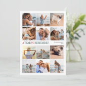 Een jaar om te onthouden | Jaar in Review Foto-col Feestdagenkaart (Staand voorkant)