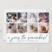 Een jaar om te onthouden Jaaroverzicht 8 foto coll Feestdagenkaart (Voorkant)