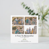 Een jaar om te onthouden Minimaal 4 foto's Kerstmi Kaart (Staand voorkant)