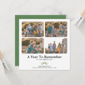 Een jaar om te onthouden Minimaal 4 foto's Kerstmi Kaart (Voorkant / Achterkant in situ)