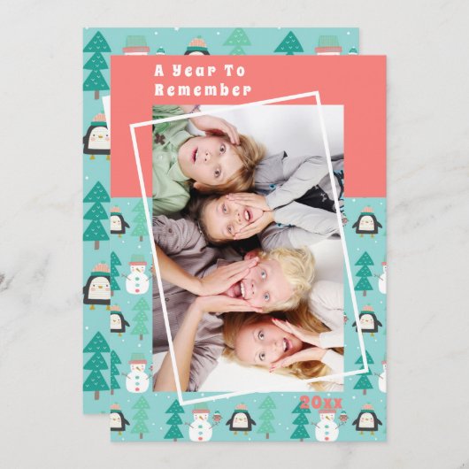 Een jaar om te onthouden Sneeuwman Kerstvakantie F (Voorkant / Achterkant)