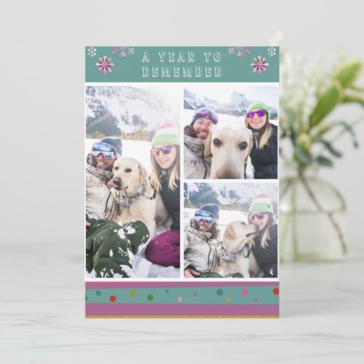 Een jaar om te onthouden Winter 3 Photo Christmas (Staand voorkant)