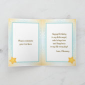 Een jaar oud Cute Little Angel Wenskaart Kaart (Binnen)