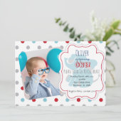 Een jaar oud kaart (Staand voorkant)