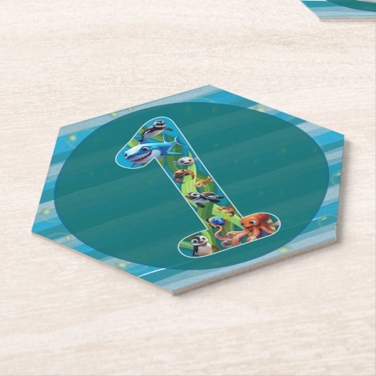 Een jaar oud: papieren Onderzetters (Schuin)