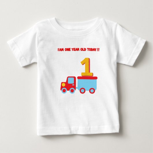 Een jaar oud shirt Happy Birthday (Voorkant)